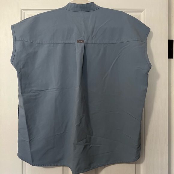 Figs Dusty Blue Rafaela Top - Picture 4 of 4